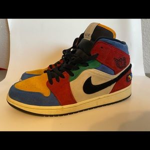 Blue the Great  x Air Jordan 1 Mid Fearless Size 11